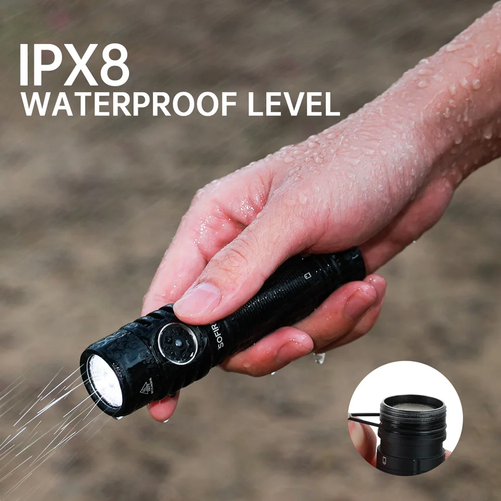 Sofirn SC29 3000Lm Type-C Rechargeable Flashlight XHP50B LED Powerful 21700 EDC Torch IPX8 for Camping