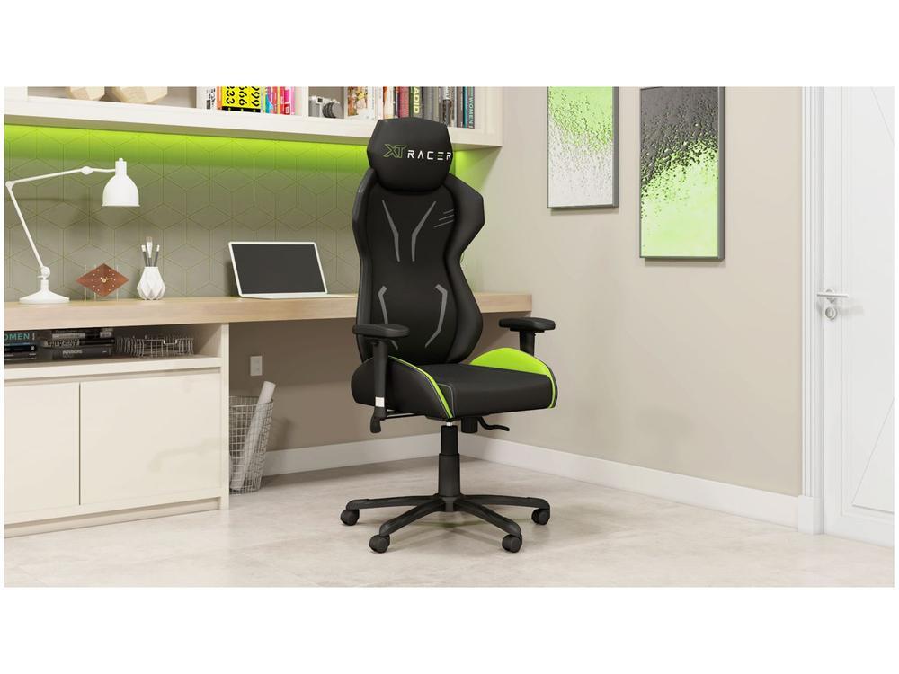 Cadeira Gamer XT Racer Reclinável Preta e Verde