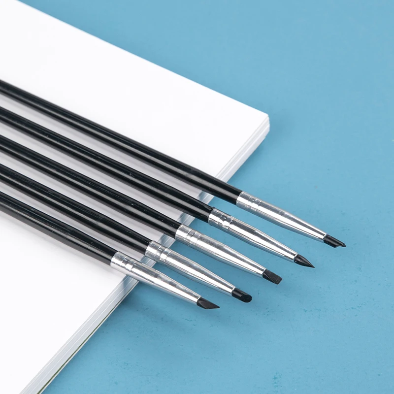 5Pcs Silicone Tip Color Shapers Brushes for Watercolor Oil Painting Polymer Clay Sculpting Shaping Modeling Tools Art Supplies