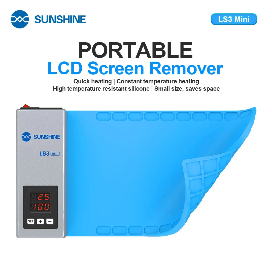 SUNSHINE LS3-Mini Separador de Tela LCD Almofada de Separação de Mesa de Aquecimento para Ferramenta de Desmontagem de Tela de Reparação de Celular e Tablet