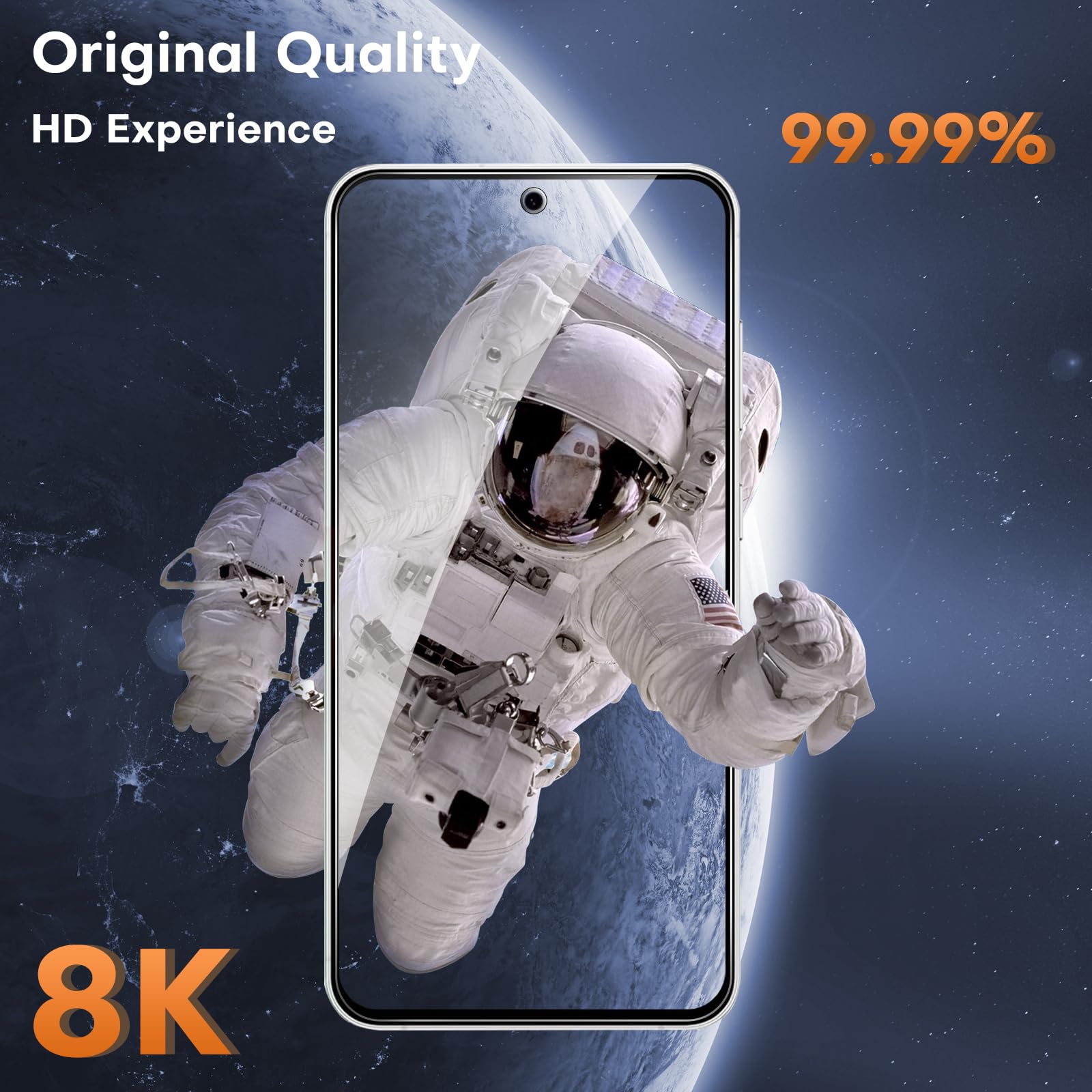 Screen Protector for Galaxy S24 FE 6.7 Samsung Tempered Glass Crystal HD 9H Transparent Anti Scratch Case Friendly High Aluminum