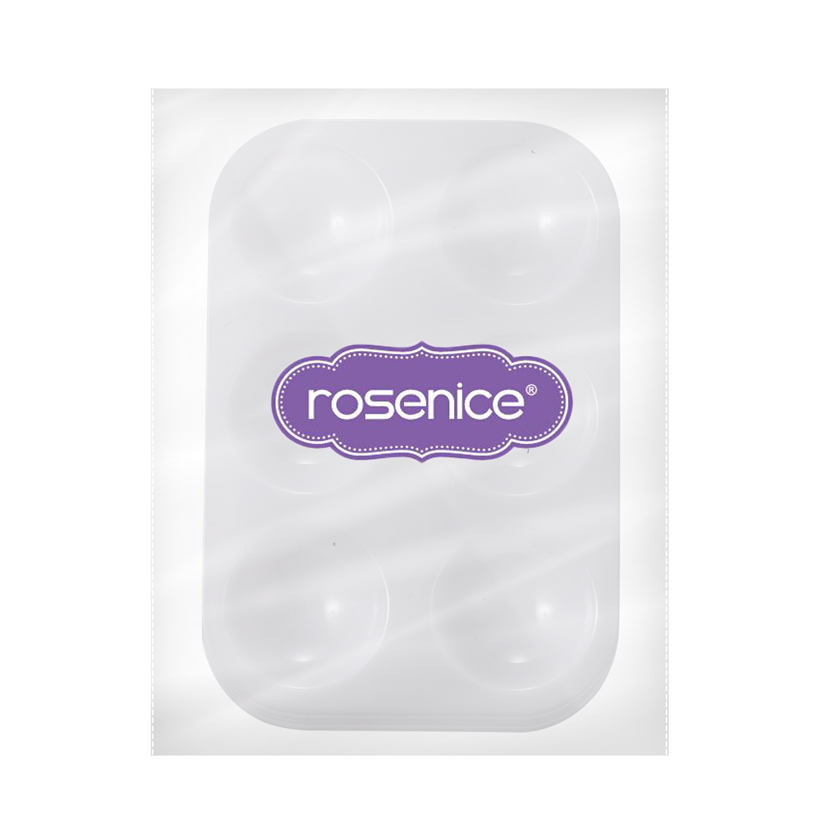 ROSENICE 12 palette di vernice in plastica bianca, 6 scomparti, vassoio rettangolare per pittura ad acquerello, per artigianato e pittura fai da te