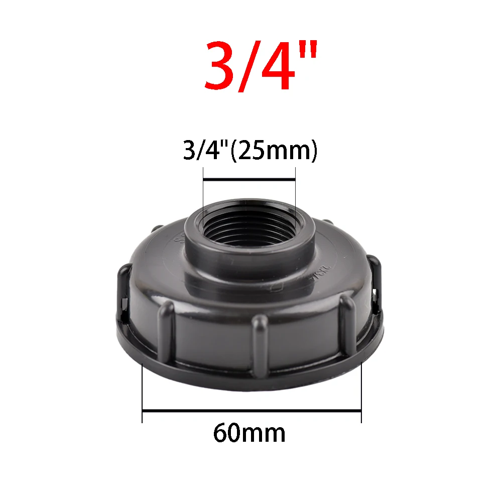 S60 Coarse Thread IBC Tank Tap Elbow PE Pipe Connecter x 16mm 1/2'' 3/4'' Water Coupling Garden Hose  Faucet Connecter