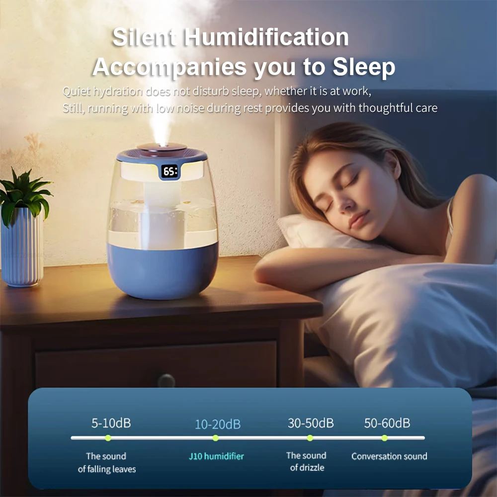 Air Humidifier 1300ML AROMA Humidifier สเปรย์คู่พอร์ต Essential Oil Diffuser USB Water Humidifier พร้อมแสงสําหรับโฮมออฟฟิศ