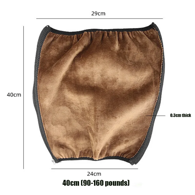1 par de joelheiras quentes de inverno para mulheres e idosos, suporte para artrite de perna fria de inverno, protetor de joelho com zíper de bolo de lã de rong