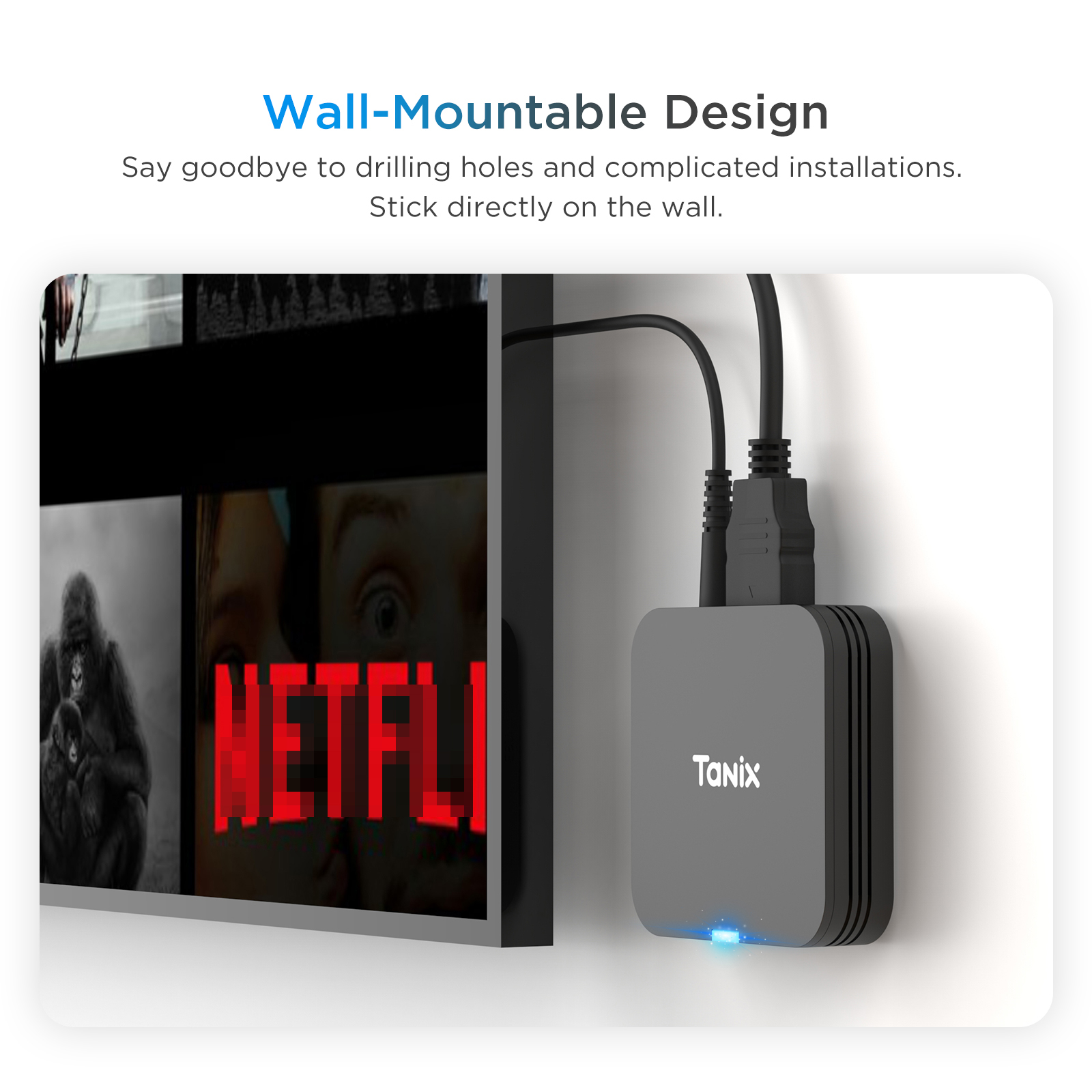Tanix TX1 Android TV Box Allwinner H313 2.4G Wifi RAM 1GB 2GB ROM 8GB 16GB Power by DC 5V 2A Mini Media Player Smart TV BOX