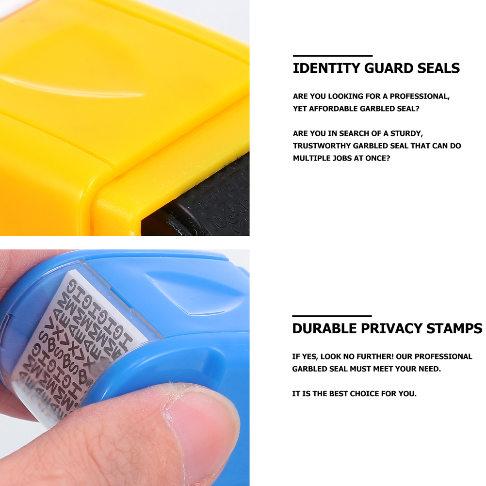 Privacy Policy Roller Protection Stamps Garbled Identity Guard Seals Wide Plastic Office Hand-held Security