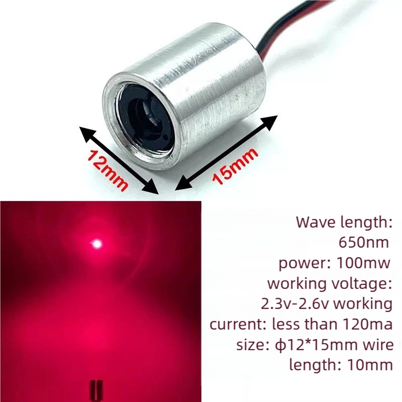 RGB Laser Diode Module Dot Spots Lights Red 100nW Green 50mW Blue 100nW For DPSS Projector Sight Positioning Security Lights