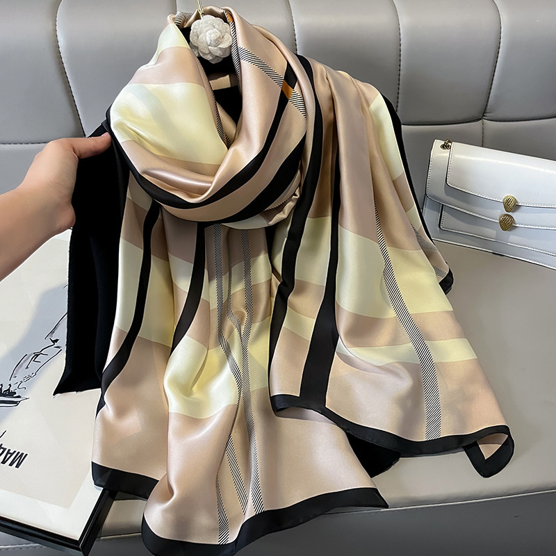 Design cetim seda xale hijab cachecol moda feminina verão protetor solar praia roubou envolve bufanda feminino lenço echarpe novo