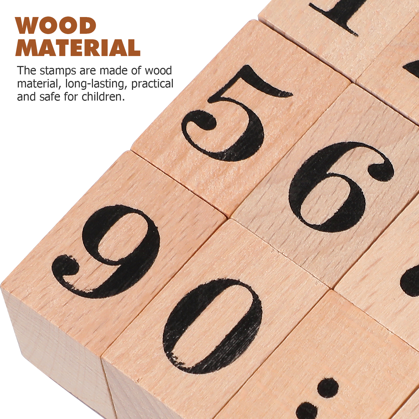 Holzstempelset, Stempelumschlag, Stempel, DIY, Planer, Zahlen, Sammelalbum, Siegel, Kalender, arabische Ziffern, Gummihandwerk