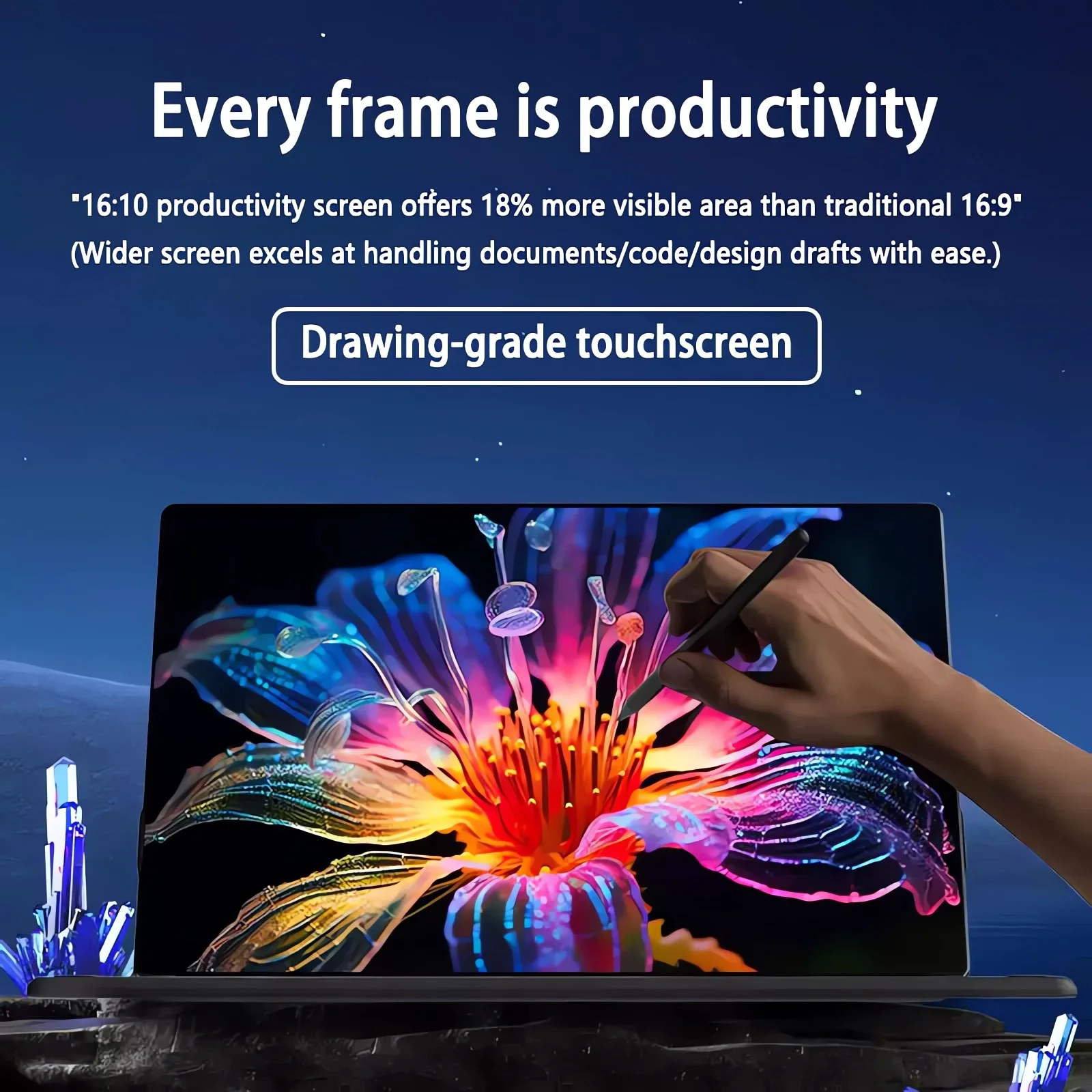 Intel Core i3-1220P tablet, supporting up to 24GB+2TB, 16 inch high-performance large screen office, with a battery life of 12 h
