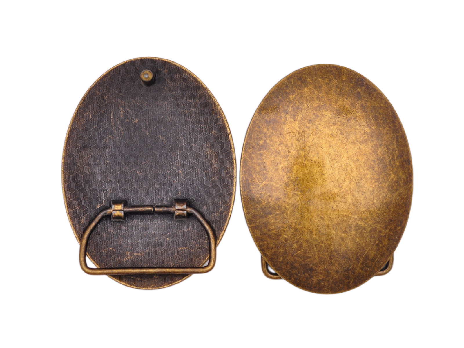 Antique Brass Metal Oval Buckle, Western Leathercraft Jeans Cinto, Forte Substituição Fit, 40mm