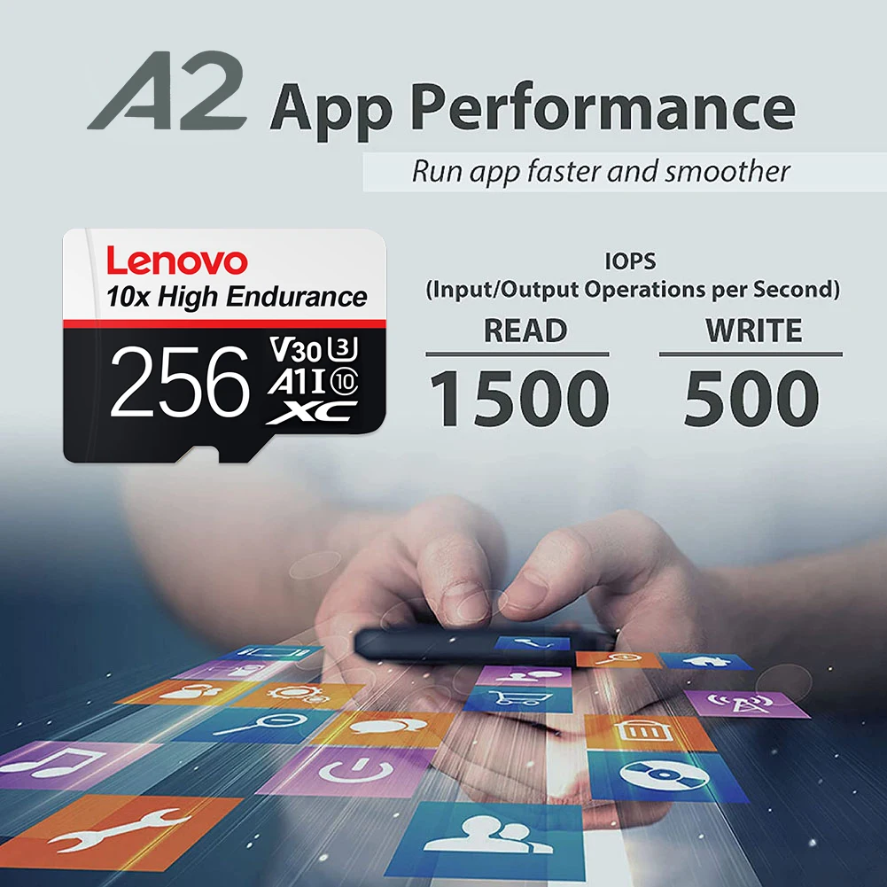 Original Lenovo New Micro TF SD Card 2TB 1TB High Speed Memory Card 512GB Class TF Card for Drone Equipment Switch PC Ps5 Game