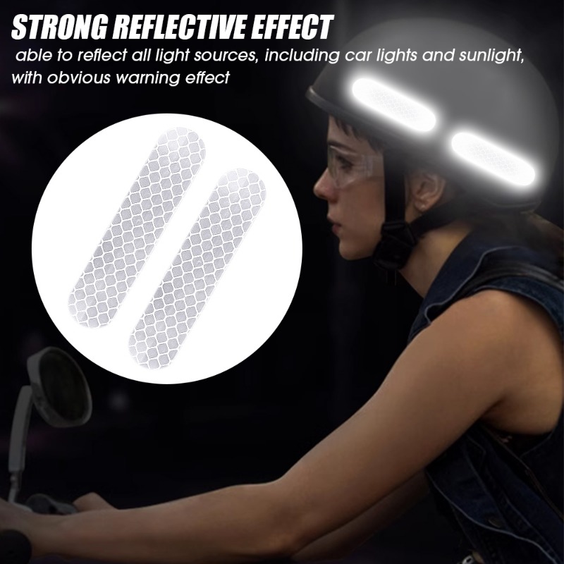 80–10 Stück universelle reflektierende Sicherheitswarnaufkleber für Autohelm, reflektieren alle Lichtquellen, Motorradhelmaufkleber für Auto