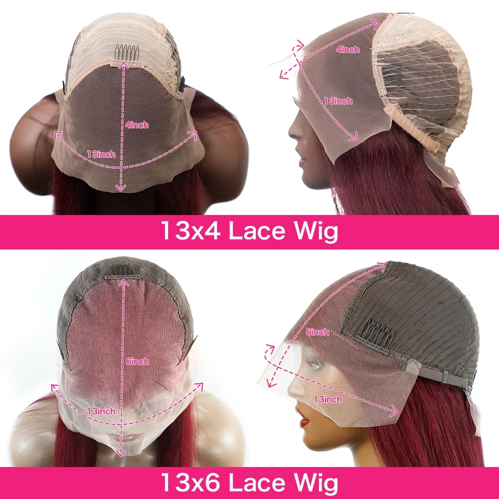 바디 웨이브 99j 부르고뉴 13x6 hd 레이스 정면 인간의 머리 가발 hd 레이스 가발 13x6 인간의 머리 컬러 인간의 머리 가발 13x4 레이스 가발