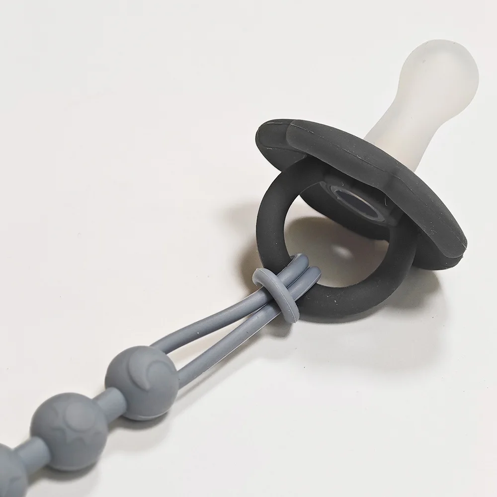 Baby Pacifier Clips แบบบูรณาการซิลิโคนเด็ก Pacifier CHAIN ยางกัดของเล่น Dummy ผู้ถือคลิปคลิปโซ่ของขวัญเด็ก