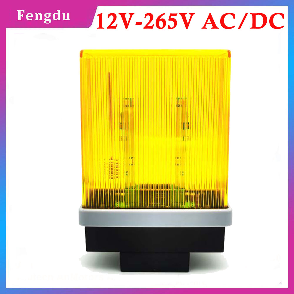 Ochrona bezpieczeństwa Migające światło migające dla alarmu świetlnego bramy 12V-265V AC/DC