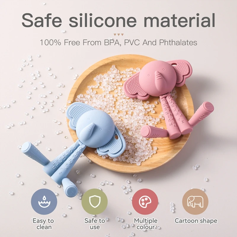 1PC 아기 실리콘 Teether 장난감 식품 학년 실리콘 동물 그립 젖니가 남 장난감 신생아 진정 치아 젖니가 남 장난감 선물