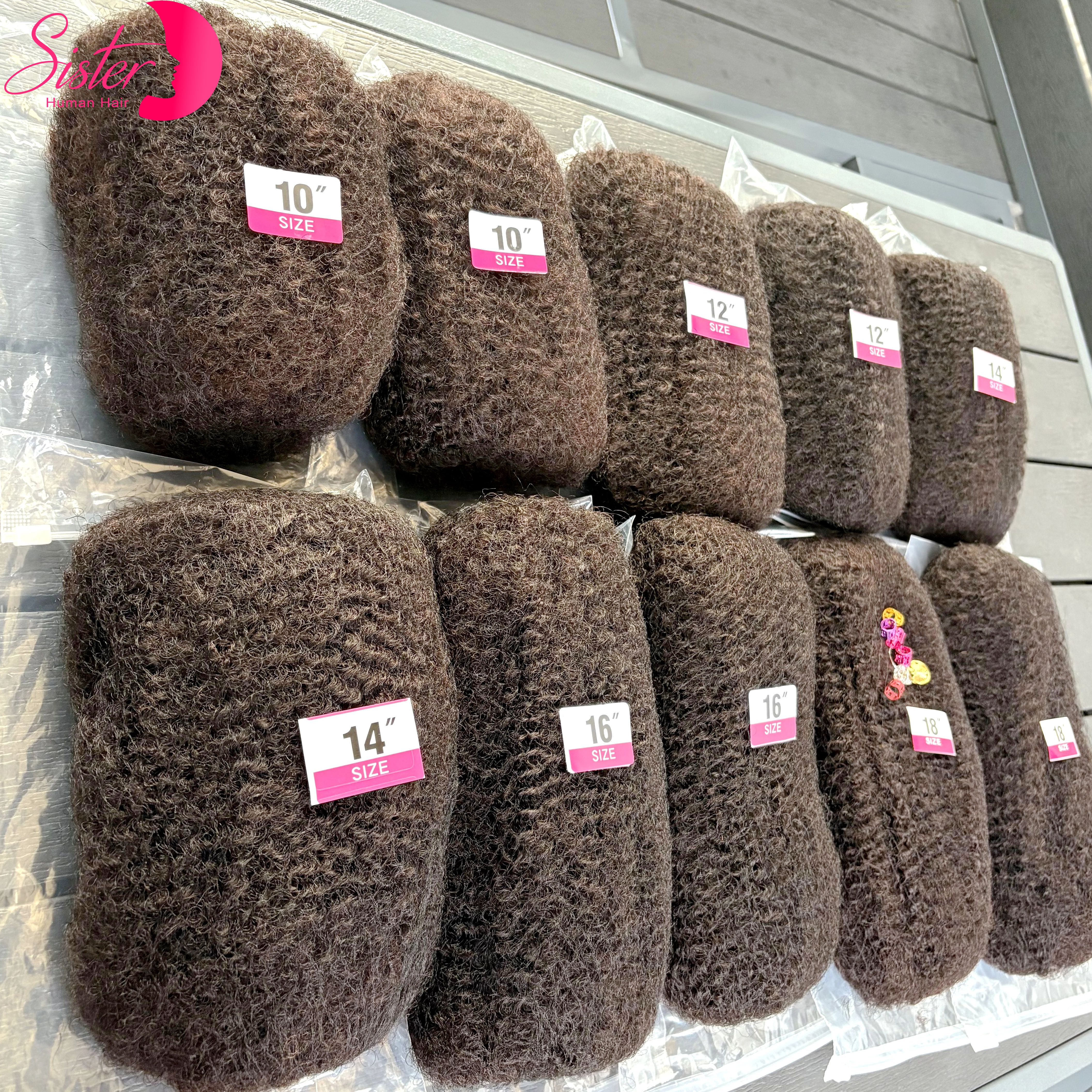 30 oder 50 g/Packung 10-18 Zoll 4C Afro Kinky Bulk Echthaarverlängerungen ohne Schuss brasilianisches Remy Bulk für Locs Micro Twist Flechthaar
