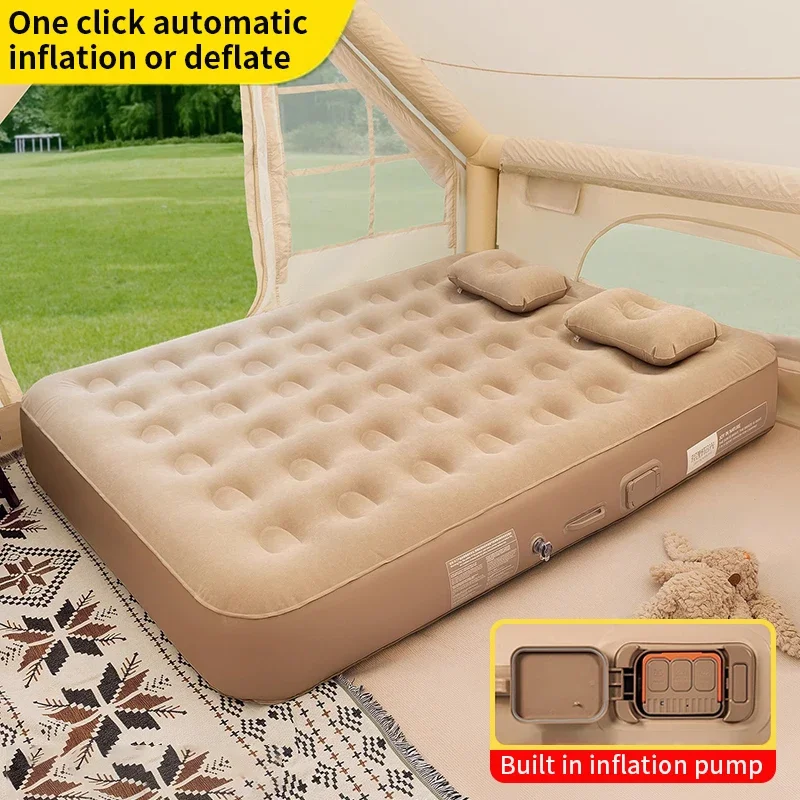 Nuovo materasso ad aria Pompa incorporata Tappetino autogonfiabile Cuscino Tenda da esterno Letto gonfiabile Doppio materassino per campeggio o interni