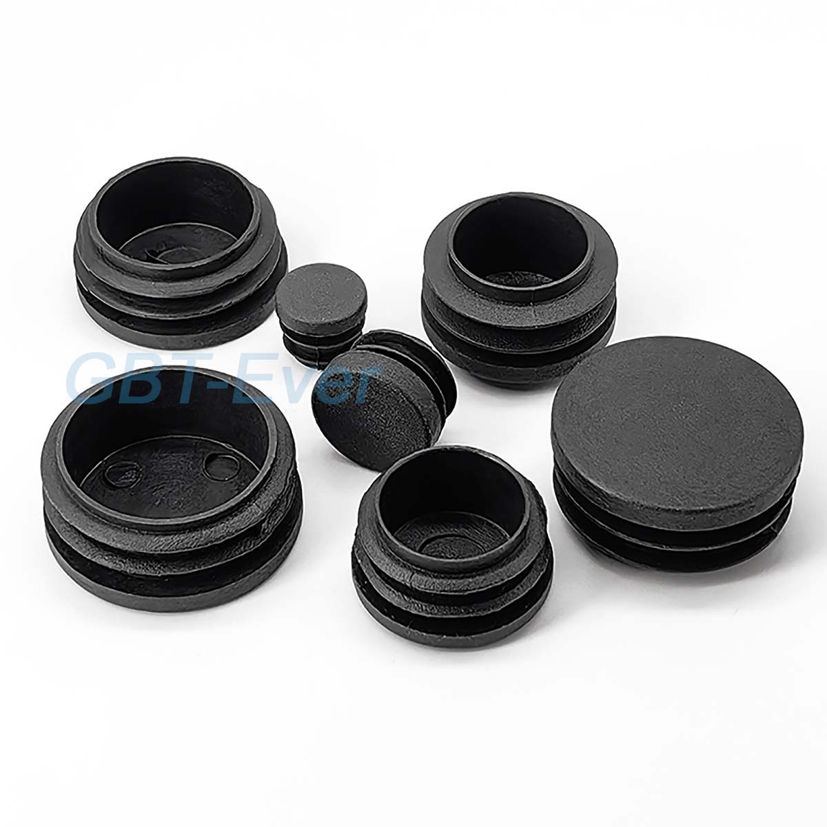 1-20Pcs 10mm-140mm Black Round Plastic Blanking End Cap Tube Pipe Inserts Plug Bung Insert Stopper for Chair Table Leg Pipe