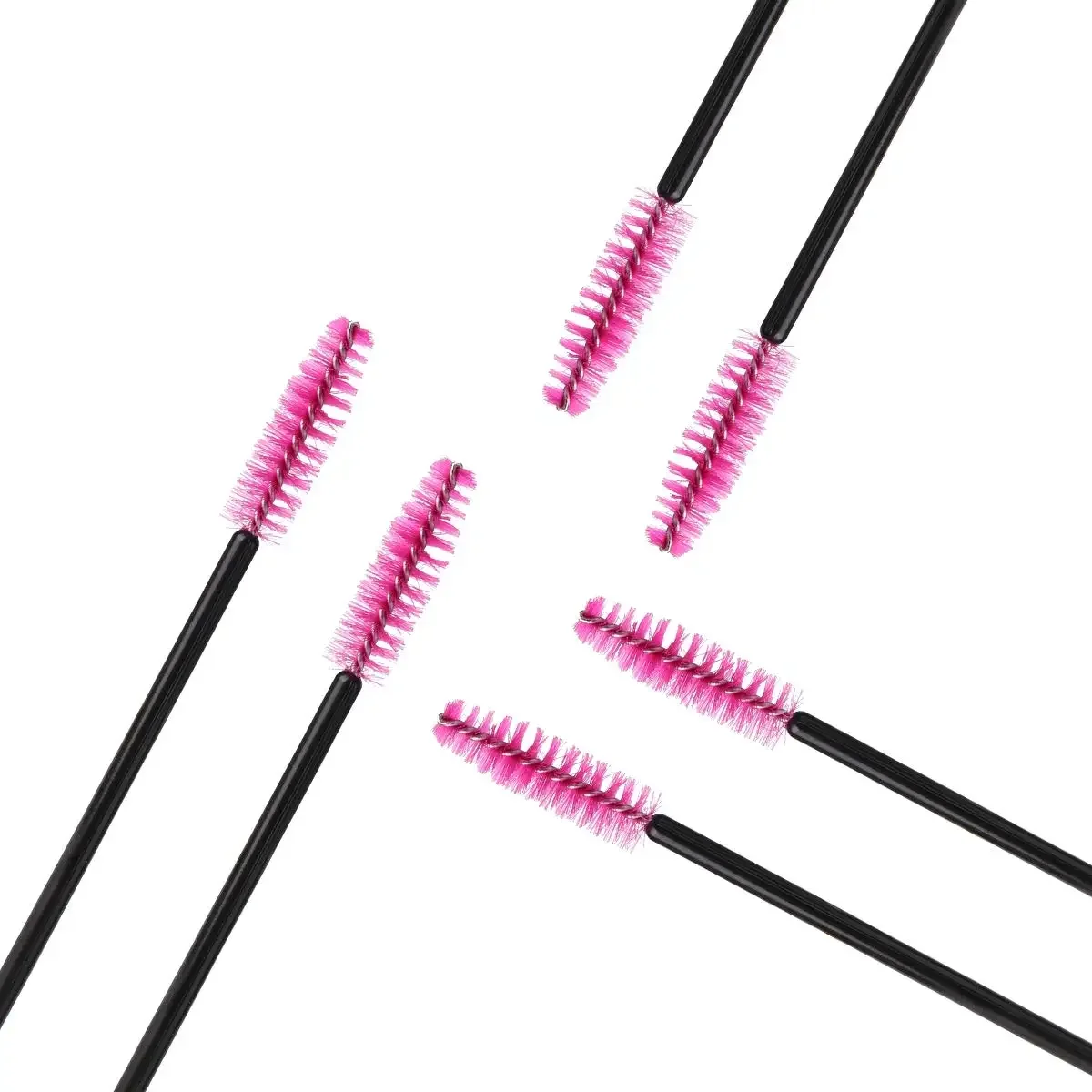 100Pcs Disposable Micro Eyelash Extension Makeup Kit Eyelash Brush Mascara Wands Applicator Spoolers Eyebrow Comb brushes lashes