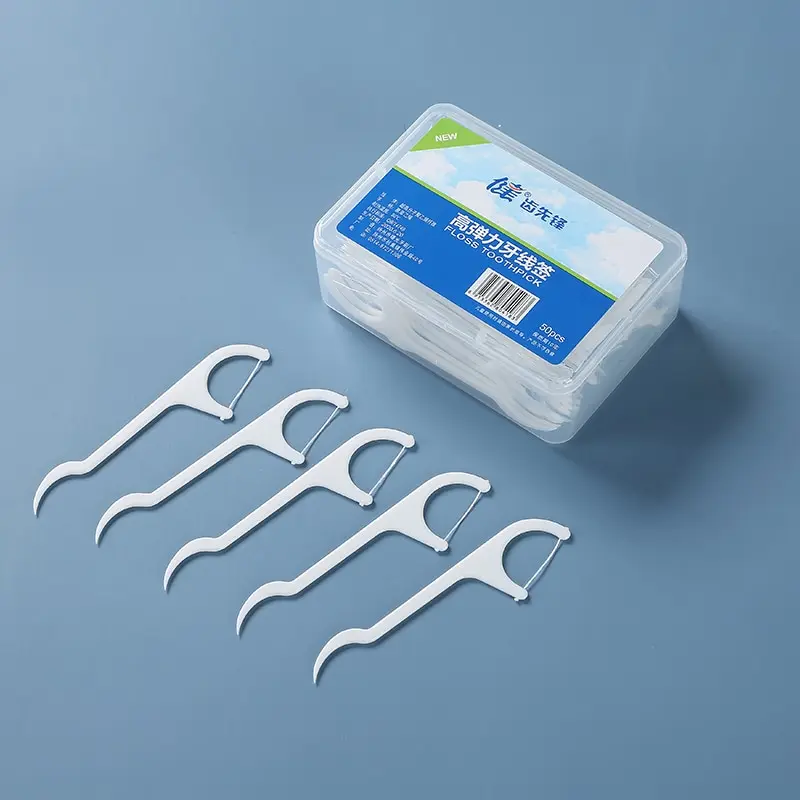 50/100 pz filo interdentale Stick pulizia dei denti spazzolino interdentale filo interdentale Pick igiene orale cura 1 sacchetto filo interdentale Ultra-Fine