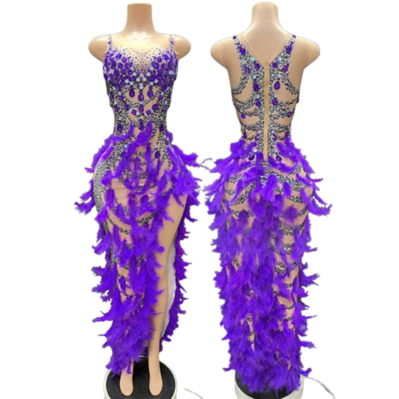 Lila Kleid Aura Ball Modern Dance Performance Anzug Geburtstagsfeier Fotokollektion Datum Urlaub Schickes und süßes Abendkleid