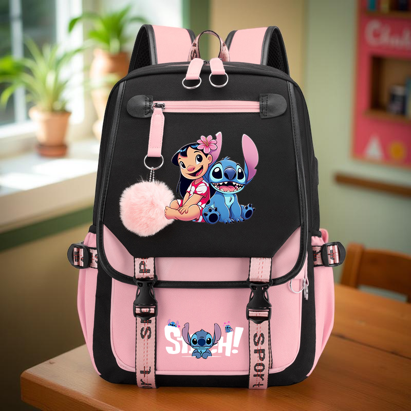 Stitch Backpack, Large Capacity Daypack, Sturdy Durable for Students Travel, Holiday, Leisure Daily Commute and Back to School