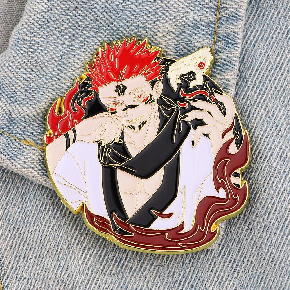 ไอคอน Jujutsu Kaisen เคลือบ Pins Pines เสื้อผ้ากระเป๋าเป้สะพายหลัง Badge Lapel Pins เครื่องประดับของขวัญ PF742 คอลเลกชันอะนิเมะญี่ปุ่น
