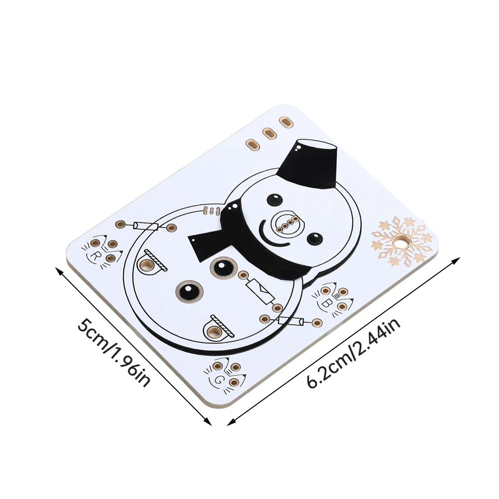 Muñeco de nieve LED con temática de hielo y nieve, aprendizaje electrónico para principiantes, kit de soldadura divertido, kit de bricolaje, módulo de tubo emisor de luz LED, kit de muñeco de nieve DIY