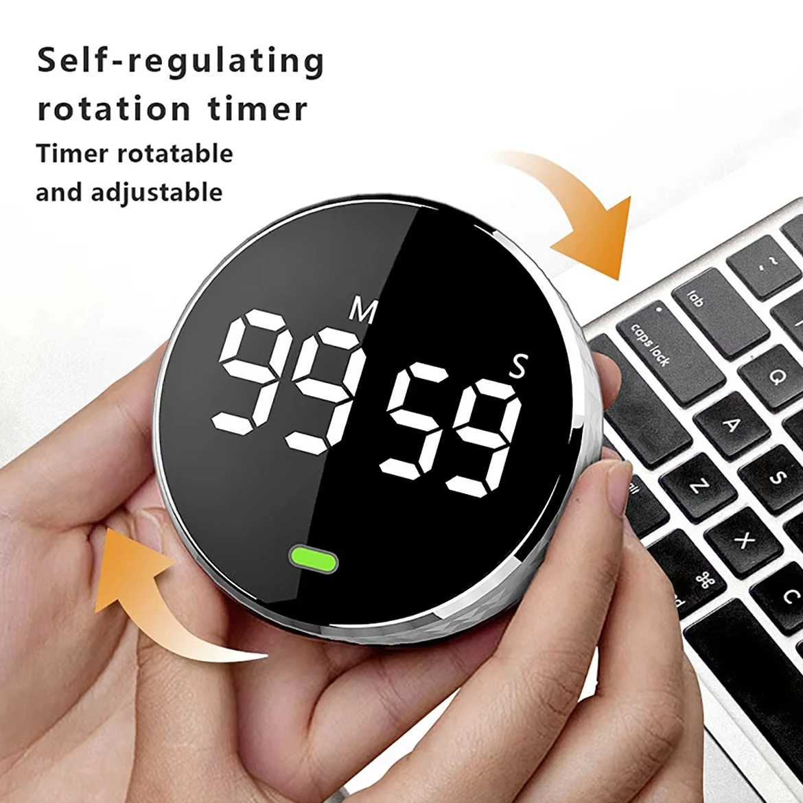 Küchentimer, digitaler Countdown, magnetischer Eieruhr zum Kochen mit Konstantlichtfunktion für Klassenzimmer, leise für Kinder und Erwachsene