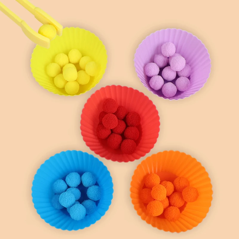 Early education color classification clip practice set puzzle toys daily materials hand eye coordination toys