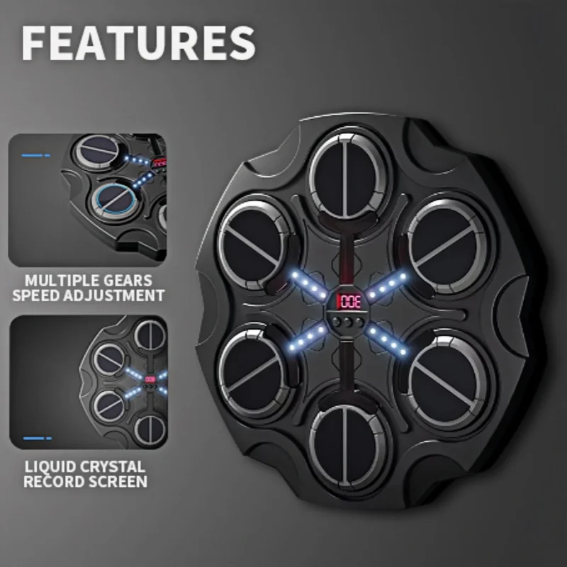 Smart Boxing Machine Home Music Wall Target Trainer With Gloves Decompression With BluetoothGames Toys Children And Adults