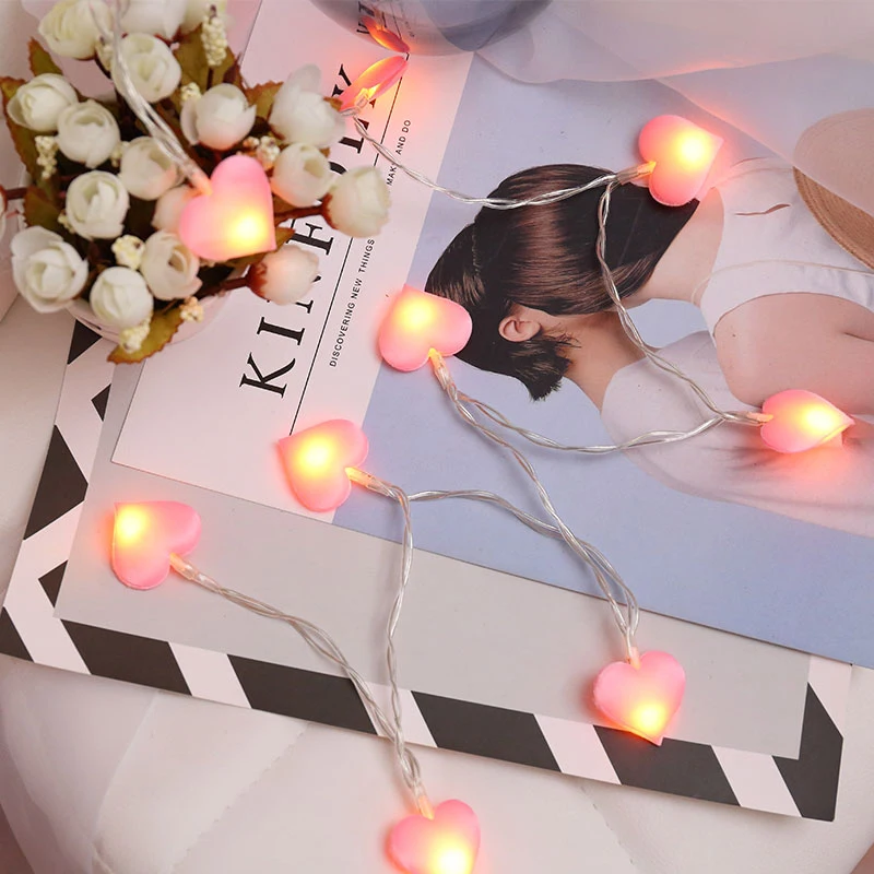 LED Fee Pfirsich Herz Lichter String USB/Batterie Power Licht String Schlafzimmer Garten Valentinstag Hochzeit Geburtstag Party decora