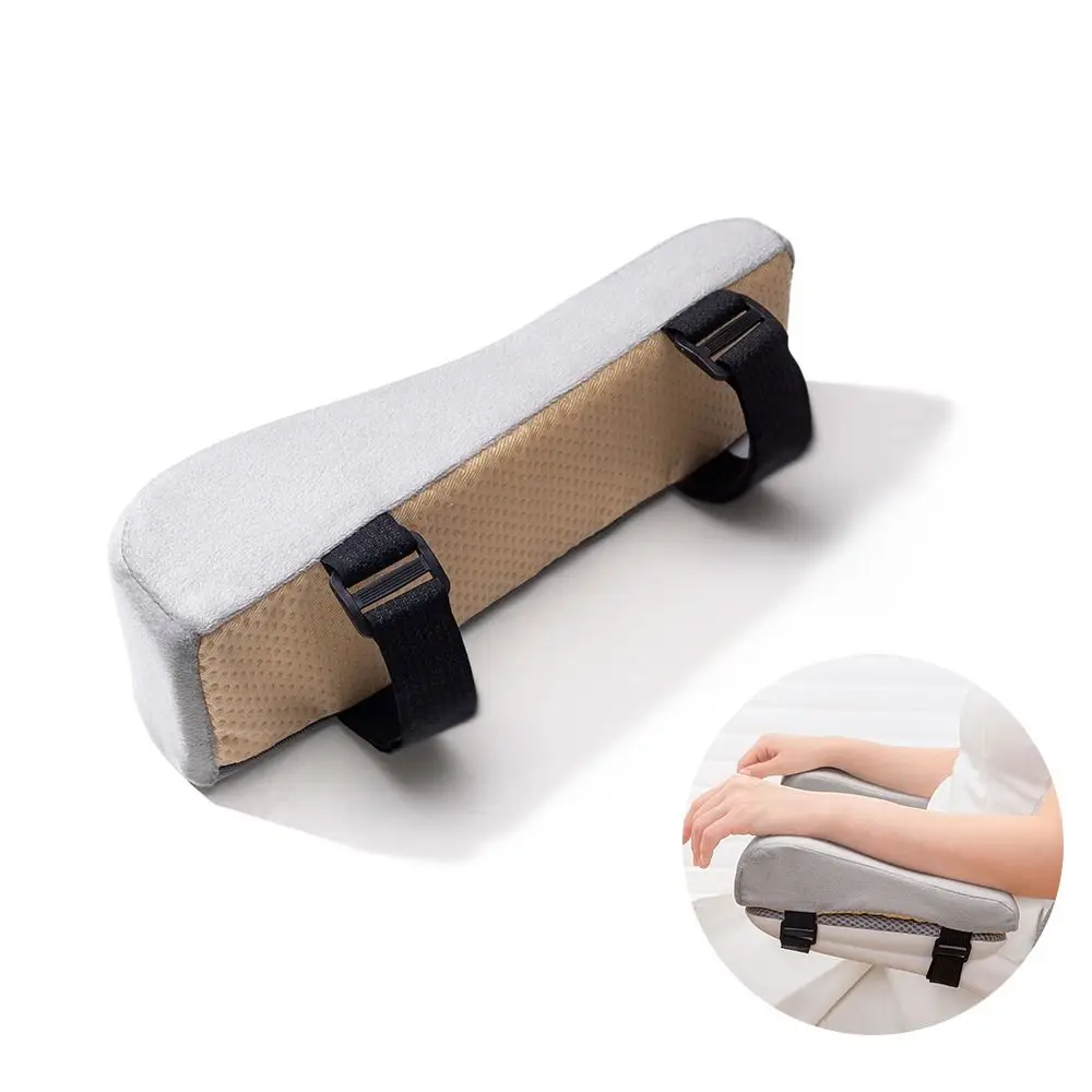1 คู่เก้าอี้นุ่ม Armrest Pad พร้อมสายรัดปรับลื่นเก้าอี้ข้อศอกหมอน Pad สบายเก้าอี้ Armrest เบาะ
