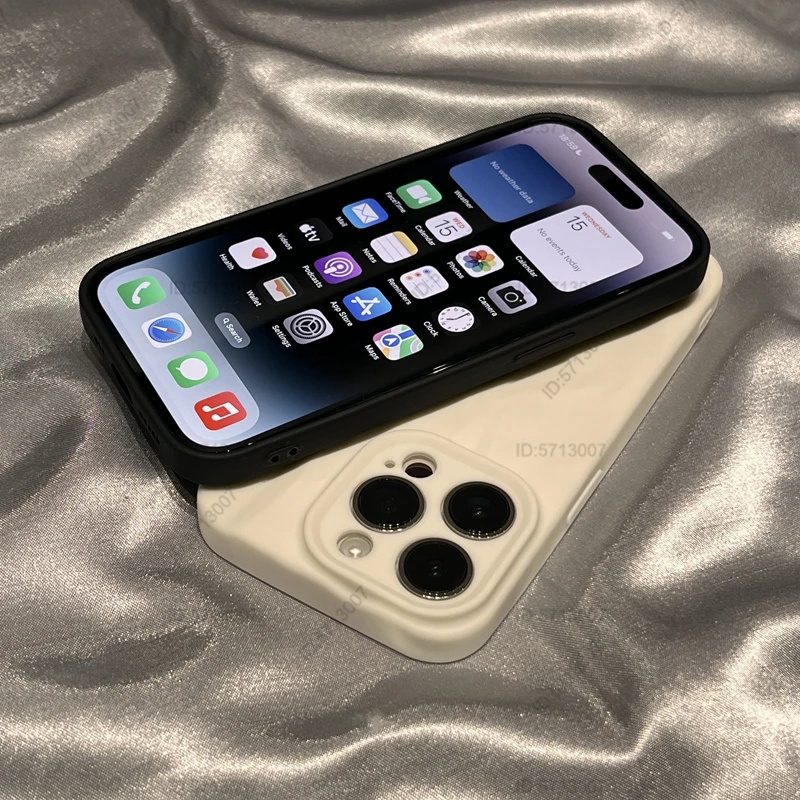 Mode Silikon Falte Falten Handy hülle für iPhone 14 13 12 11 15 Pro Max Soft Cases stoß feste Stoßstange Abdeckung Telefon Zubehör