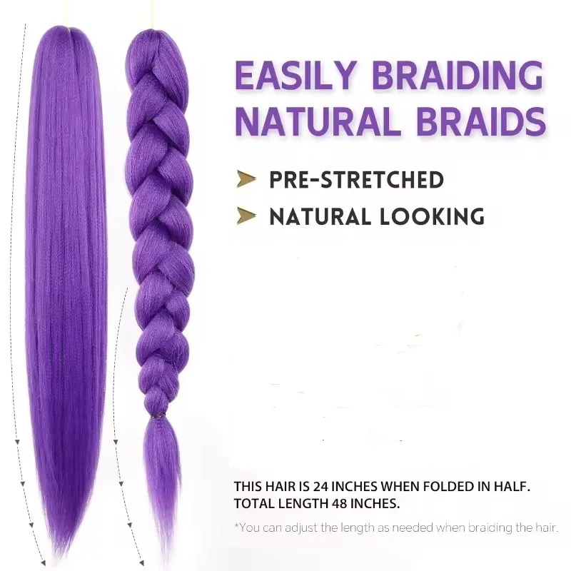Synthetische 2Pcs Gerade Pferdeschwanz Mit Elastischen Haargummi Bunte Flechten Pferdeschwanz Haar Extensions Haar Zubehör Für Frauen
