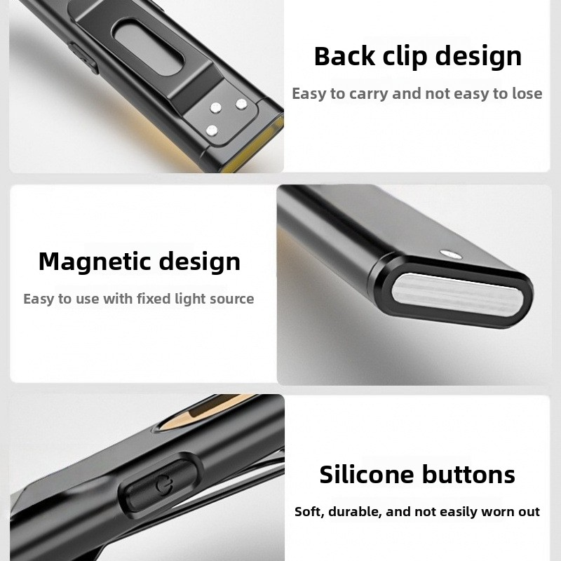 Rechargeable Mini LED Keychain Flashlight 800LM Portable Magnetic Pocket Torch Light for Work, Camping, Emergency, Car Use