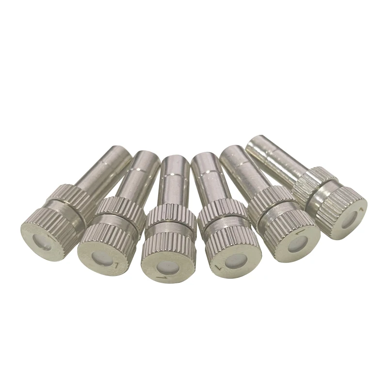 6mm Low Pressure Fine Atomization Nozzles 0.15~0.8mm Brass Misting Sprayers Irrigation Disinfection Cooling Fog Nozzles