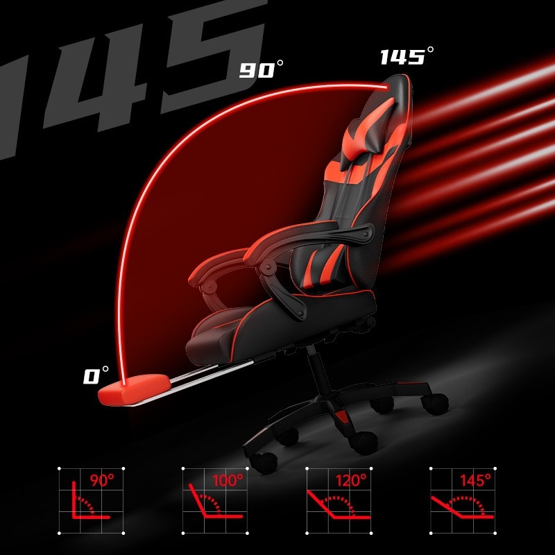 Guig-家庭用の人間工学に基づいたリクライニングゲーミングチェア,コンピューターの背もたれ,セディア,ゲーミング,新品