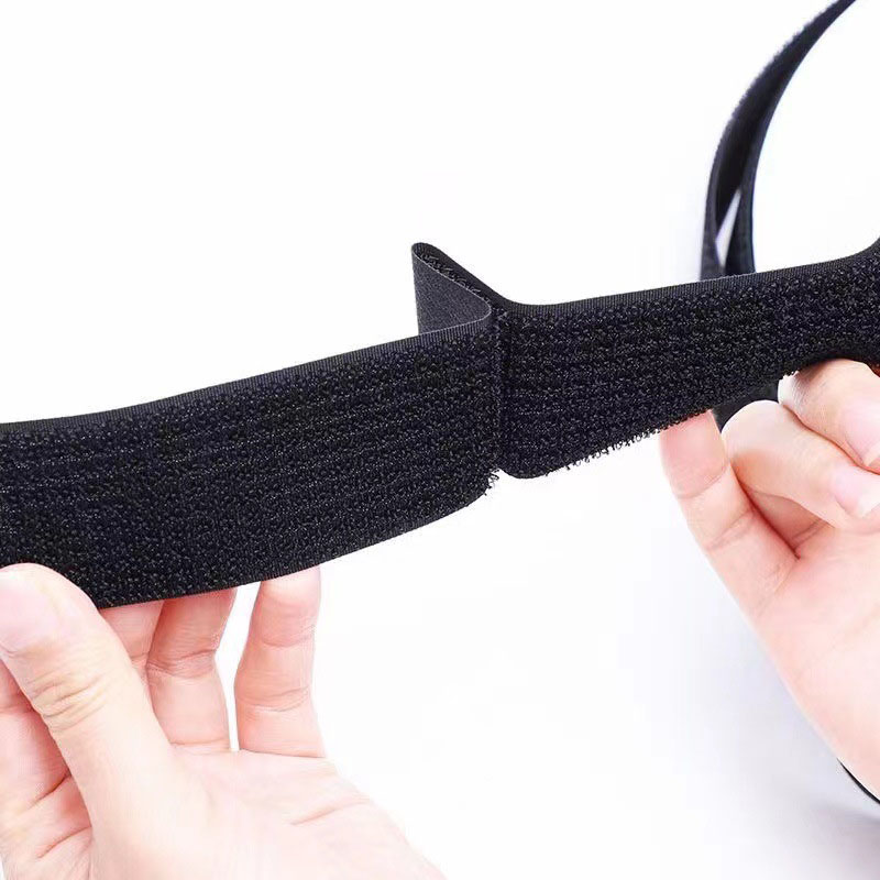 Cinta de Cable de sujeción con gancho de nailon reutilizable, correa de seguridad autoadhesiva de corte a longitud con hebilla para organizador o almacenamiento, 2M