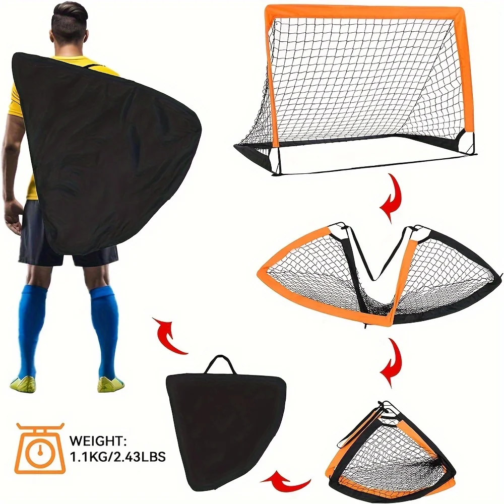 Pop Up Soccer Goal Net para Jardim, Netting Set, Objetivo do futebol para quintal, Presente de aniversário, Treinamento de futebol