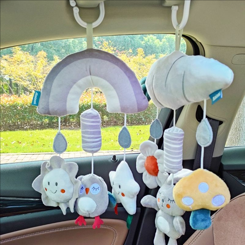 Baby Toys for 0 3 6 12 Months Babies Soft Plush Animal Rattles Stroller Hanging Toy for Baby Car Seat Crib Travel Sensory Toys