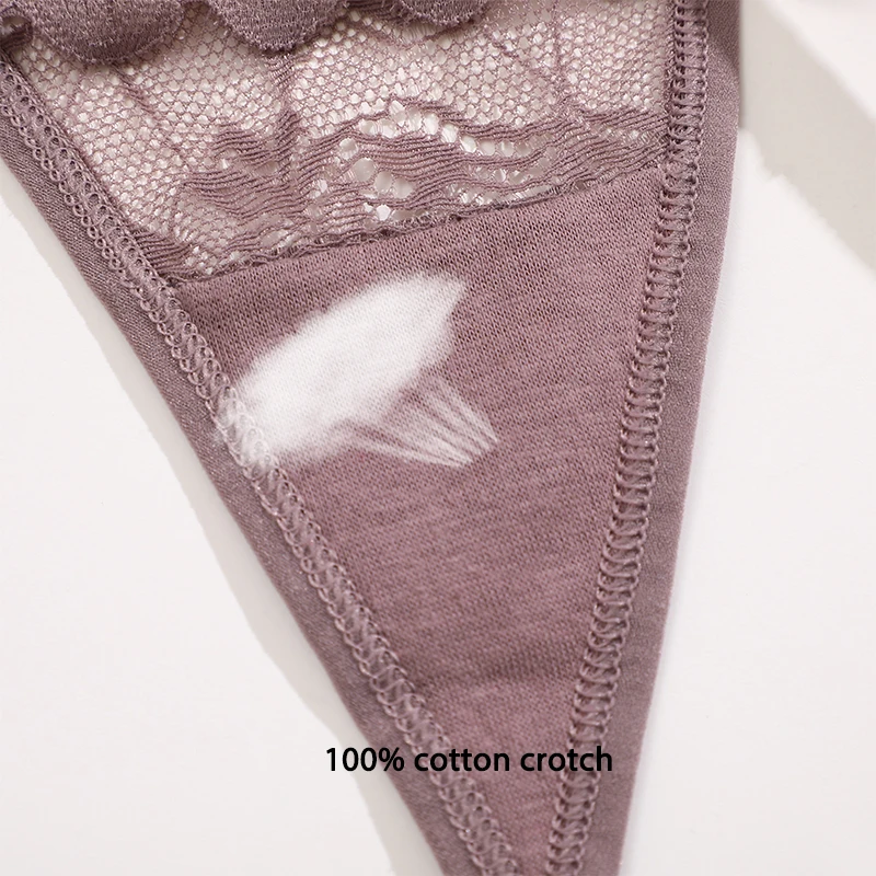 6 ชิ้น/เซ็ต Lace Thong สําหรับผู้หญิง Low Rise Soft Intimates ชุดชั้นในกางเกงลูกไม้เซ็กซี่สีสุภาพสตรีกางเกงสบายสาวกางเกง