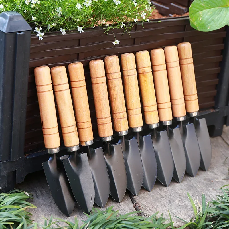 1 Đồng Hồ Thép Không Gỉ Làm Vườn Trồng Hoa Xẻng Làm Vườn Tay Cầm Bằng Gỗ Làm Vườn Dụng Cụ Cầm Tay Nhỏ Nhà Xẻng Spade