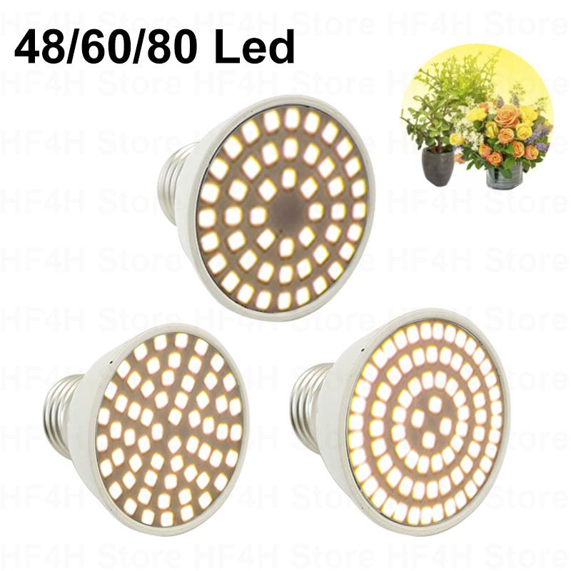 48 60 80 LED 植物成長電球屋内フルスペクトル E27 フィトランプ黄色野菜カルビコ グローボックス太陽のような花温室ボックス