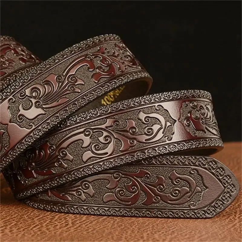 SupSindy Cinturón de cuero genuino para hombre, cinturones de piel de vaca con hebilla automática de Metal con ancla dorada de lujo para hombre, cinturón vaquero para hombre, correa negra
