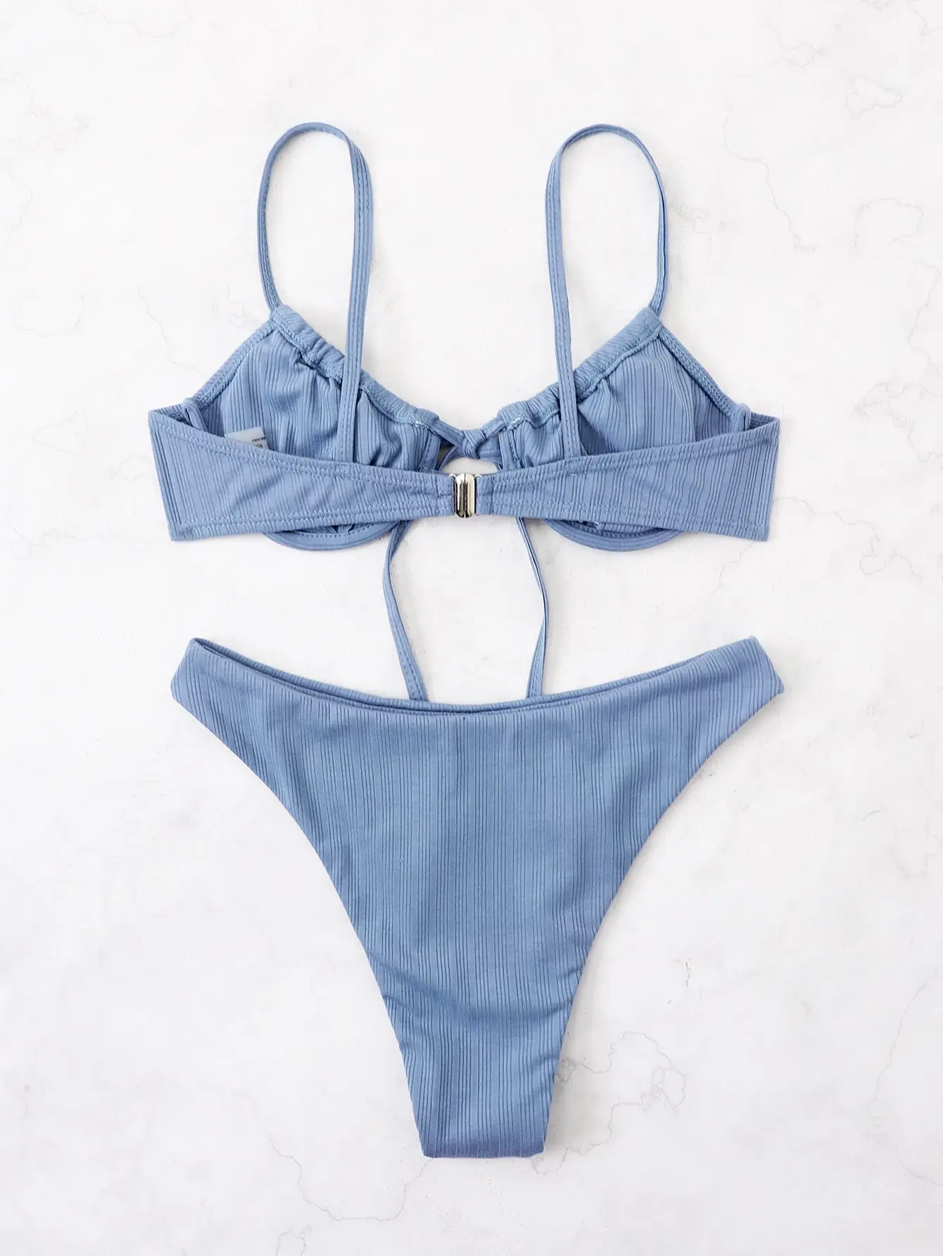 2025 Push Up Bikini femmes côtes cravate avant maillot de bain Sexy à armatures maillots de bain femmes baigneurs maillot de bain été maillots de bain