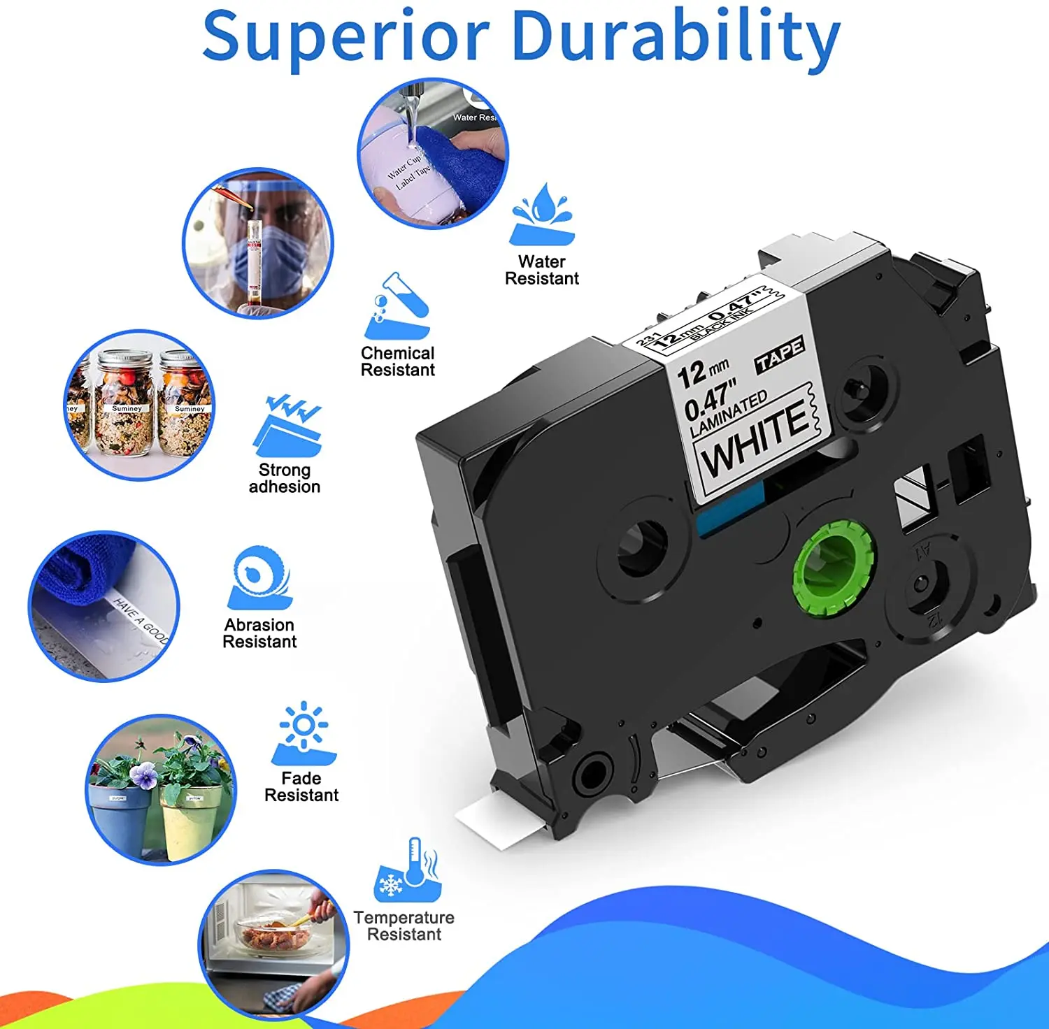 31 สีเทปฉลาก TZe-231 TZ 234 ตลับหมึกลามิเนตฉลากริบบิ้น Fit Brother P-touch Label Maker PT-E105 1010 H101C D210